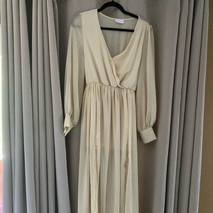 Tan sheer maxi